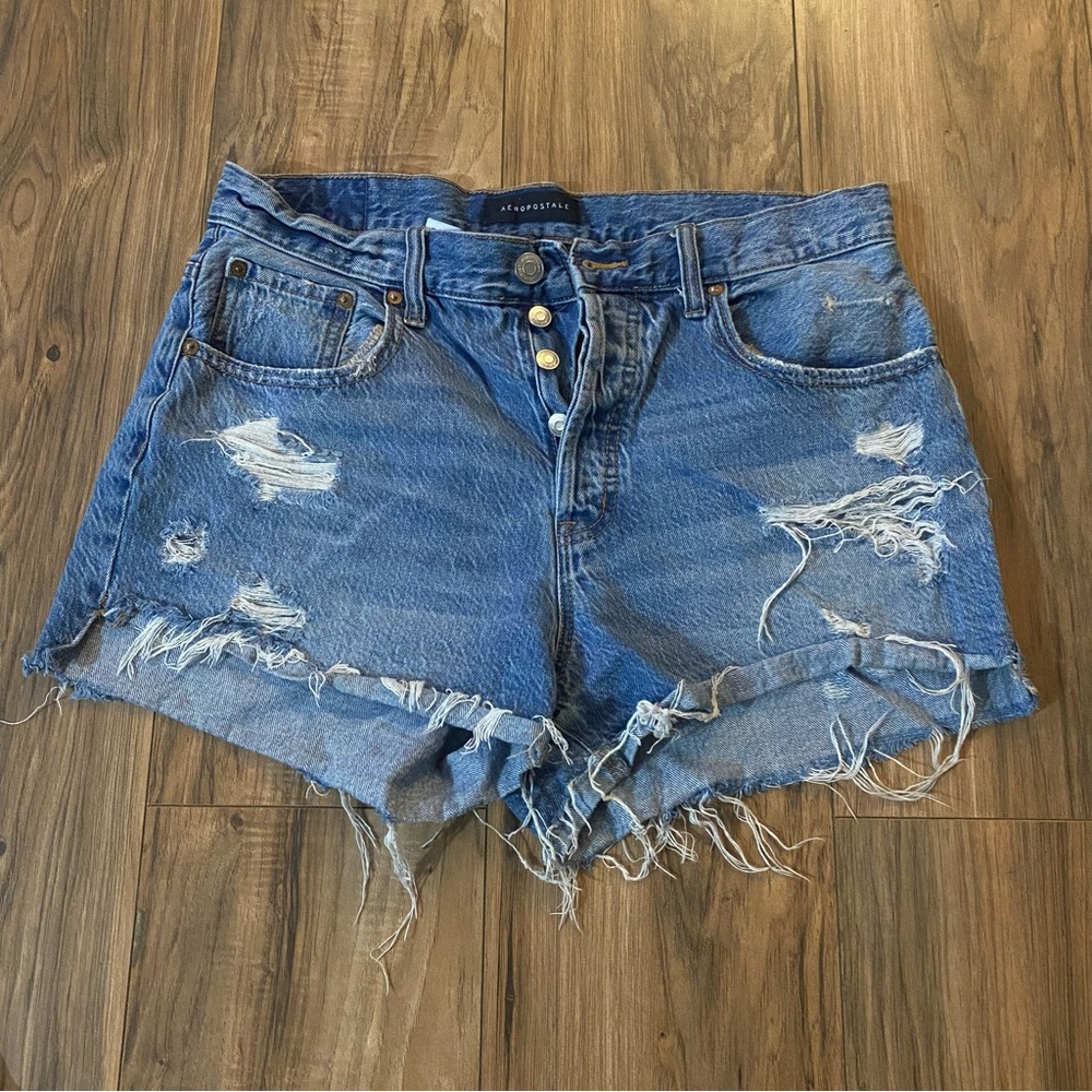 Aeropostale | Distressed Jean Shorts